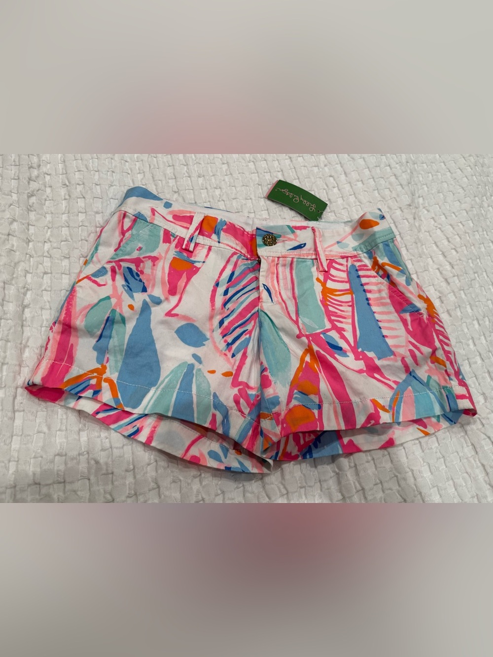 NWT Lilly Pulitzer Callahan Shorts Size 0 Multi Out To Sea 100% Cotton
